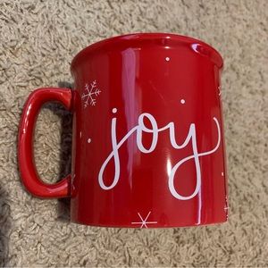 Joy Christmas snowflake mug
